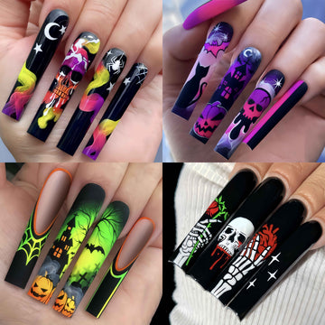 Long Coffin False Nails