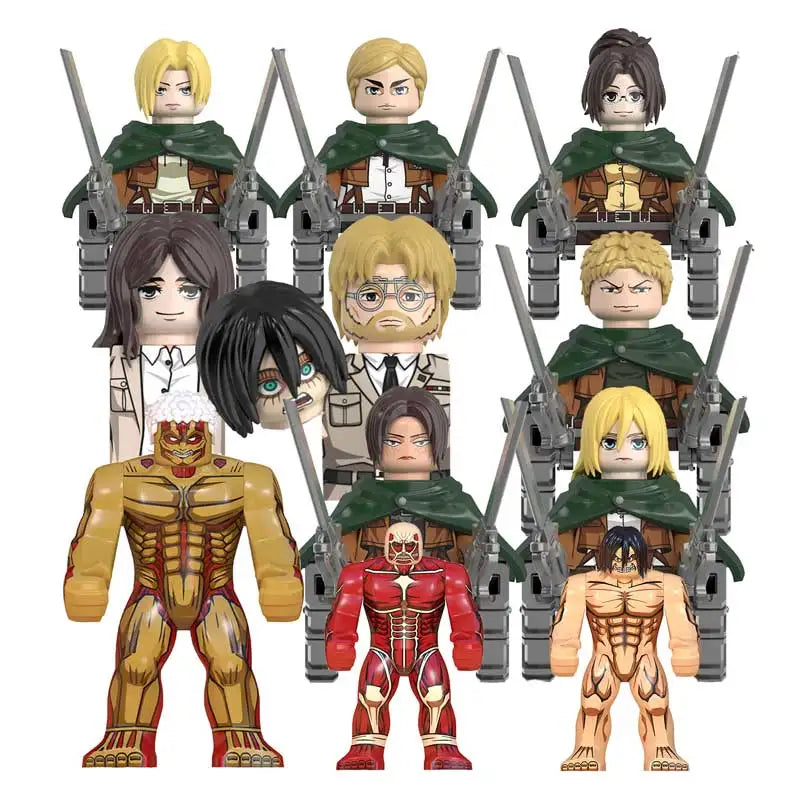 Attack on Titan Minifigure Set – Building Blocks