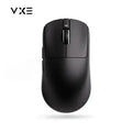 VXE black wireless computer mouse with scroll wheel and side buttons on white background