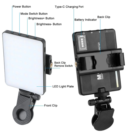 Light Up Every Click with the KAMISAFE M15 LED Selfie Light!